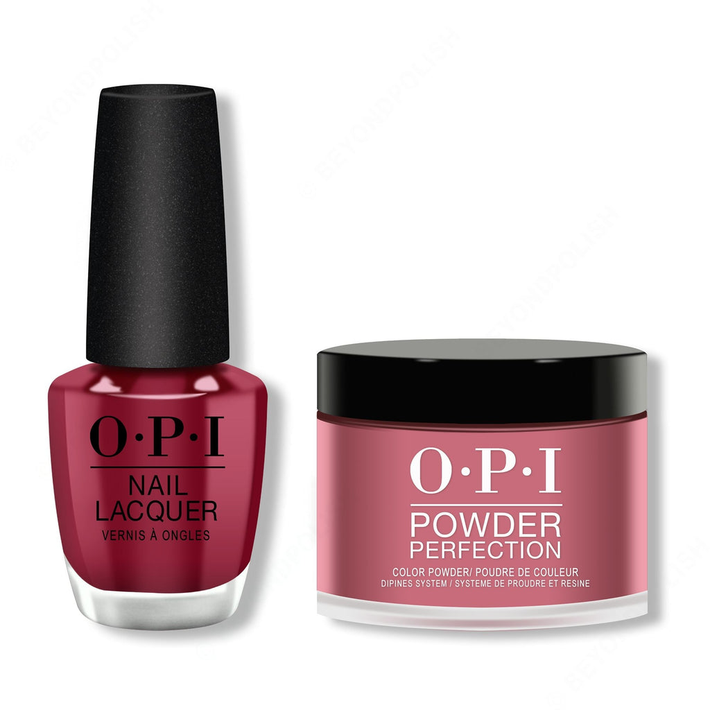 OPI - Lacquer & Dip Combo - Miami Beet - Long Lasting Formula