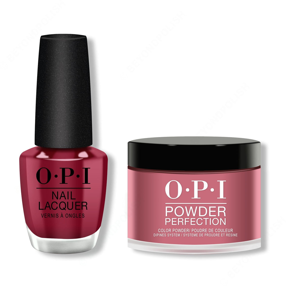 OPI - Lacquer & Dip Combo - Miami Beet - Long Lasting Formula