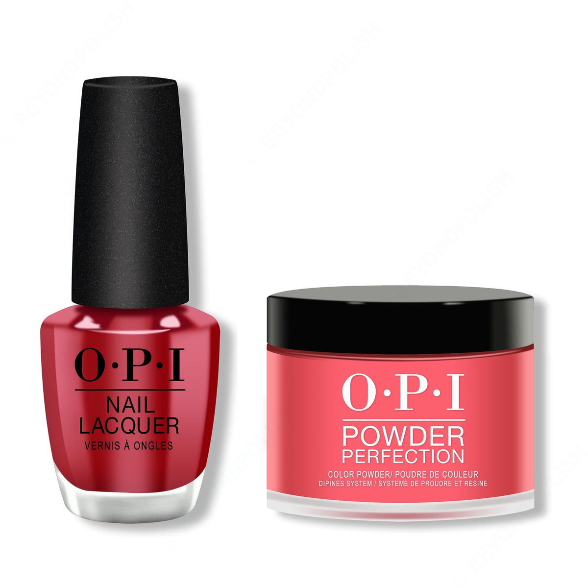 OPI - Lacquer & Dip Combo - Red Hot Rio - Long Lasting Formula