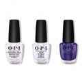 OPI - Nail Lacquer Combo - Base, Top & Abstract After Dark - Long Lasting Formula