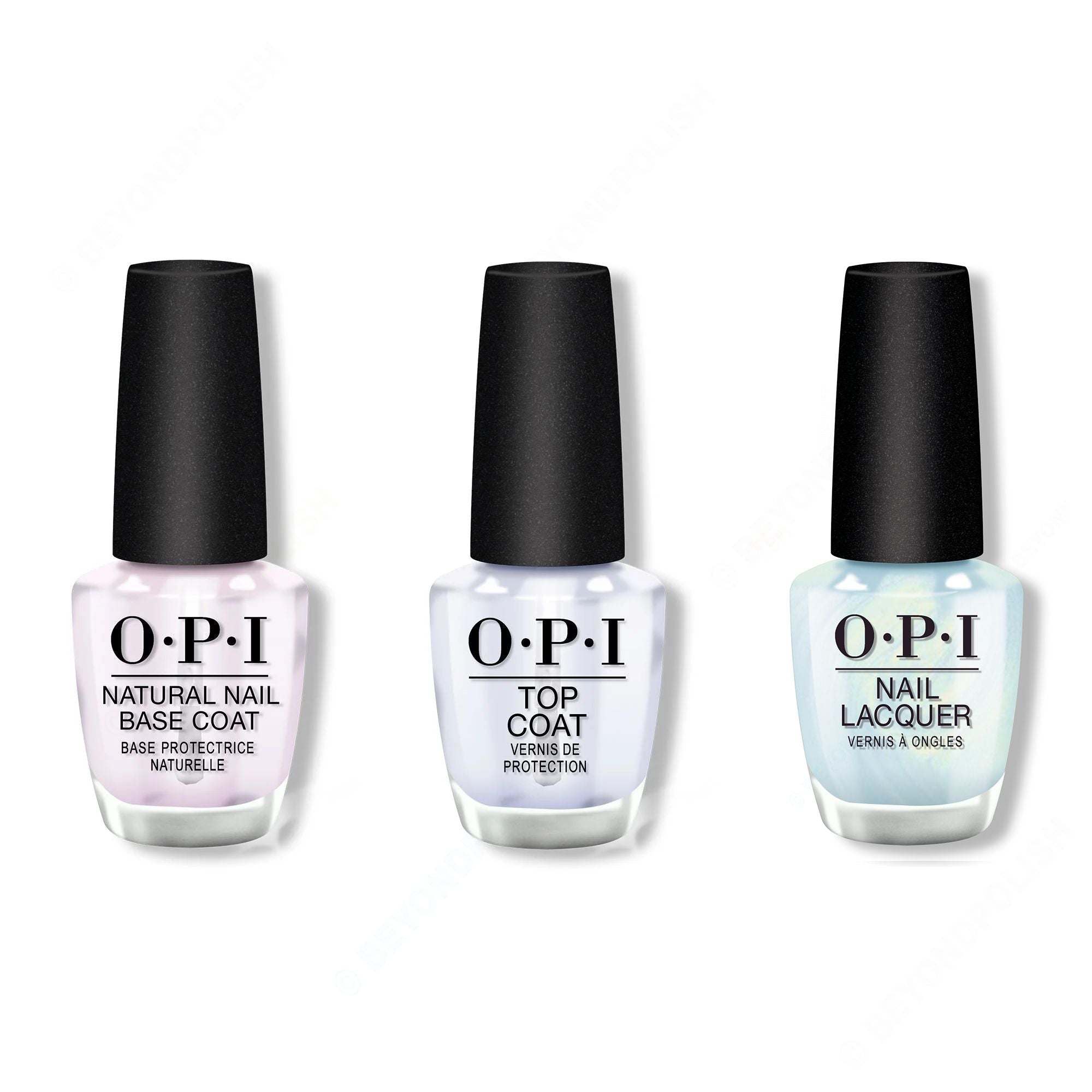 OPI - Nail Lacquer Combo - Base, Top & Air We Go - Long Lasting Formula