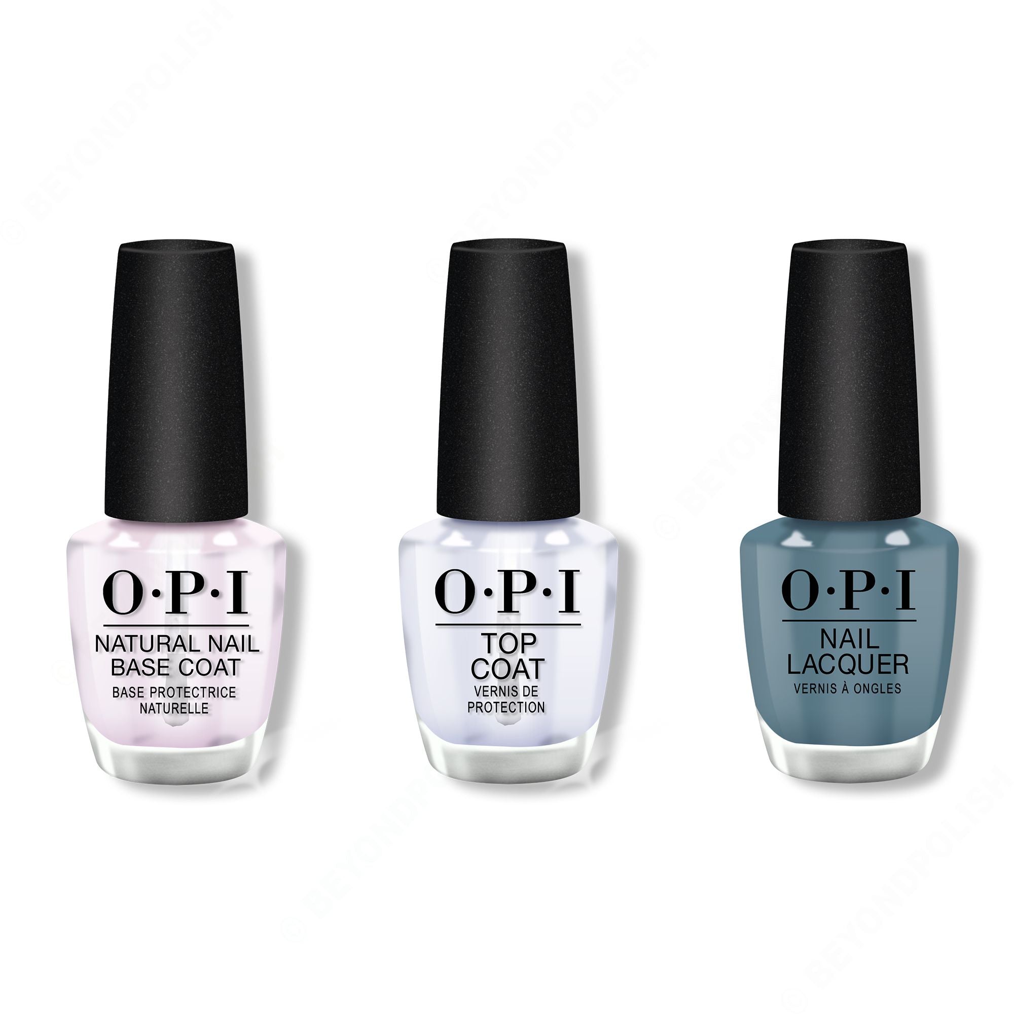 OPI - Nail Lacquer Combo - Base, Top & Alpaca My Bags 0.5 oz - Long Lasting Formula