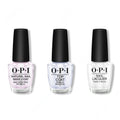 OPI - Nail Lacquer Combo - Base, Top & Alpine Snow 0.5 oz - Long Lasting Formula
