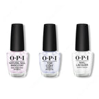 OPI - Nail Lacquer Combo - Base, Top & Alpine Snow 0.5 oz - Long Lasting Formula