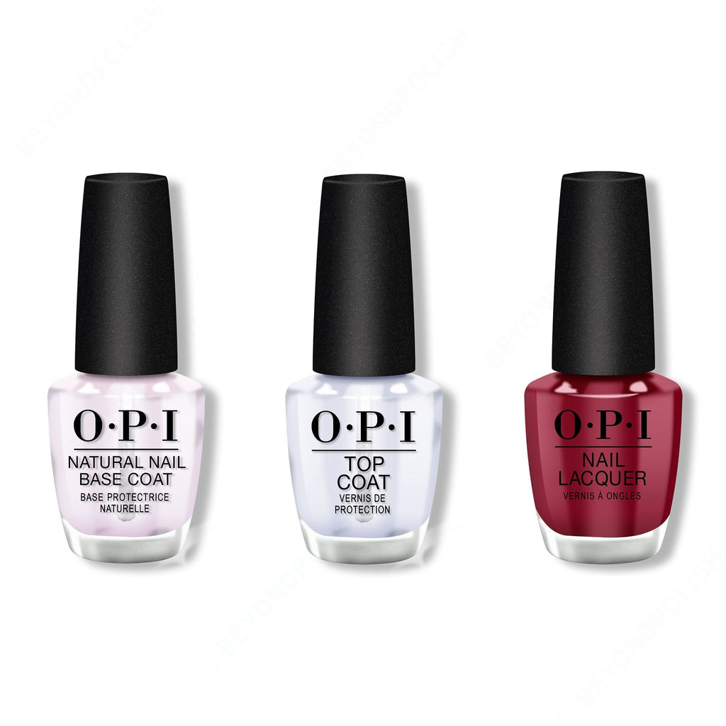 OPI - Nail Lacquer Combo - Base, Top & Amore at the Grand Canal 0.5 oz - Long Lasting Formula
