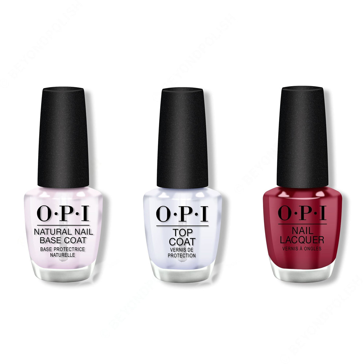 OPI - Nail Lacquer Combo - Base, Top & Amore at the Grand Canal 0.5 oz - Long Lasting Formula