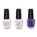 OPI - Nail Lacquer Combo - Base, Top & Aquarius Renegade - Long Lasting Formula