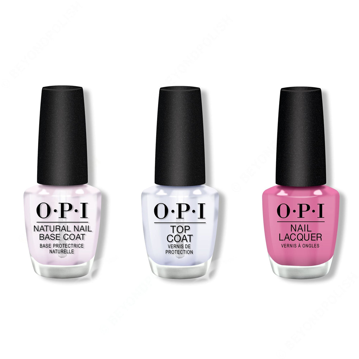 OPI - Nail Lacquer Combo - Base, Top & Arigato from Tokyo 0.5 oz - Long Lasting Formula