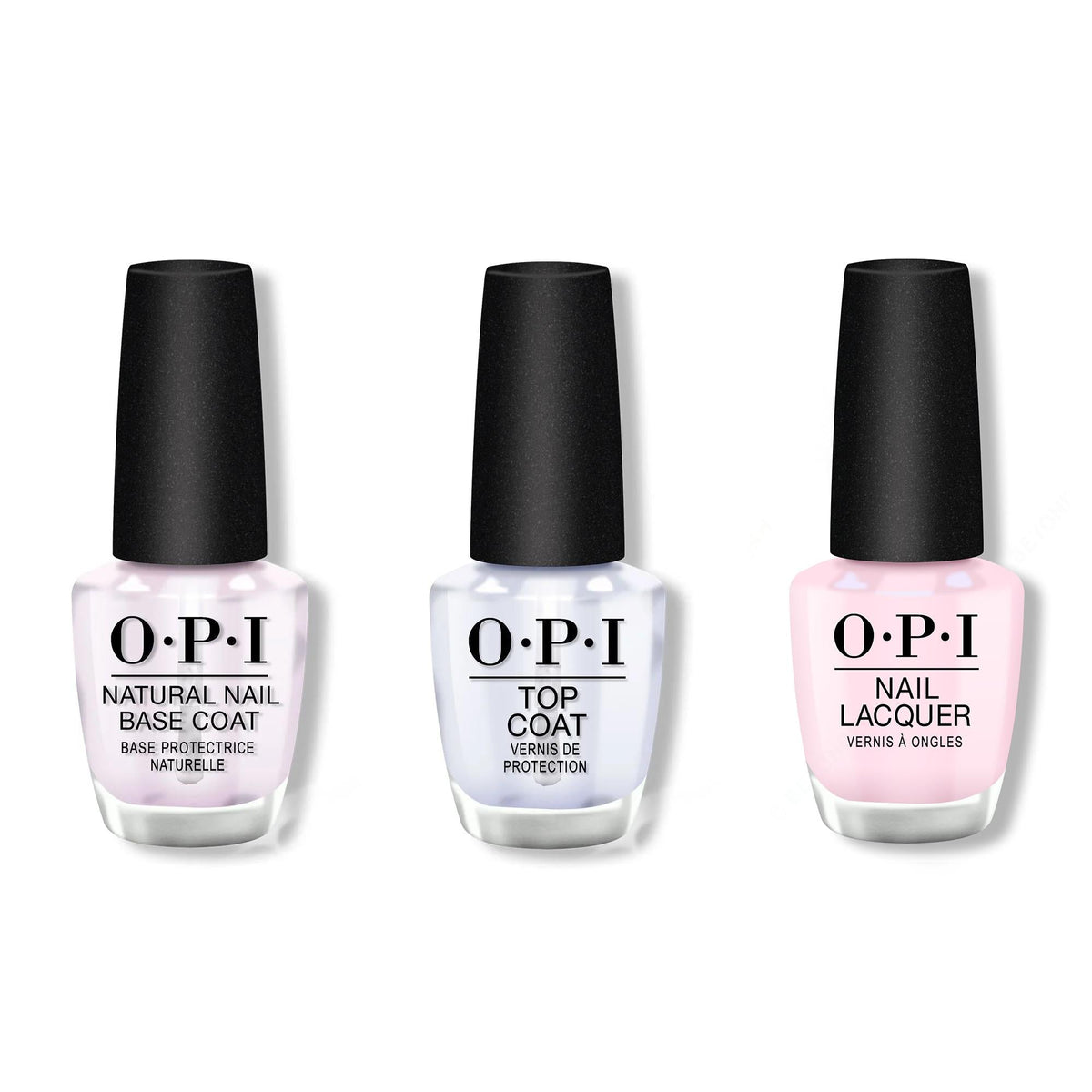 OPI - Nail Lacquer Combo - Base, Top & Baby, Pink Again - Long Lasting Formula