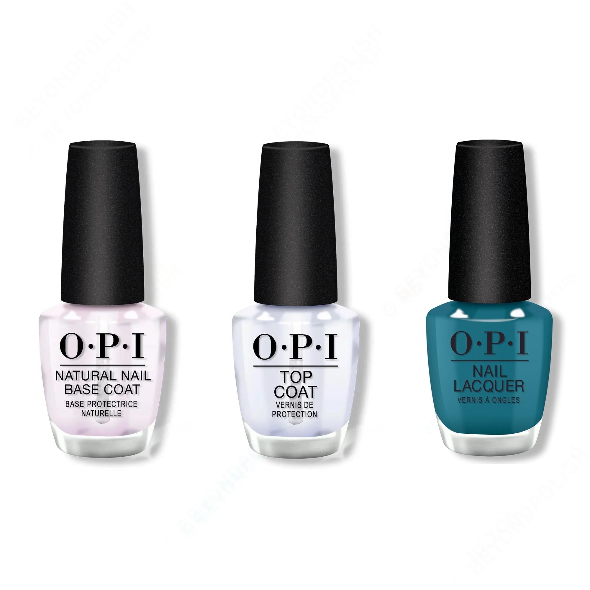 OPI - Nail Lacquer Combo - Base, Top & Baby Tee-l - Long Lasting Formula
