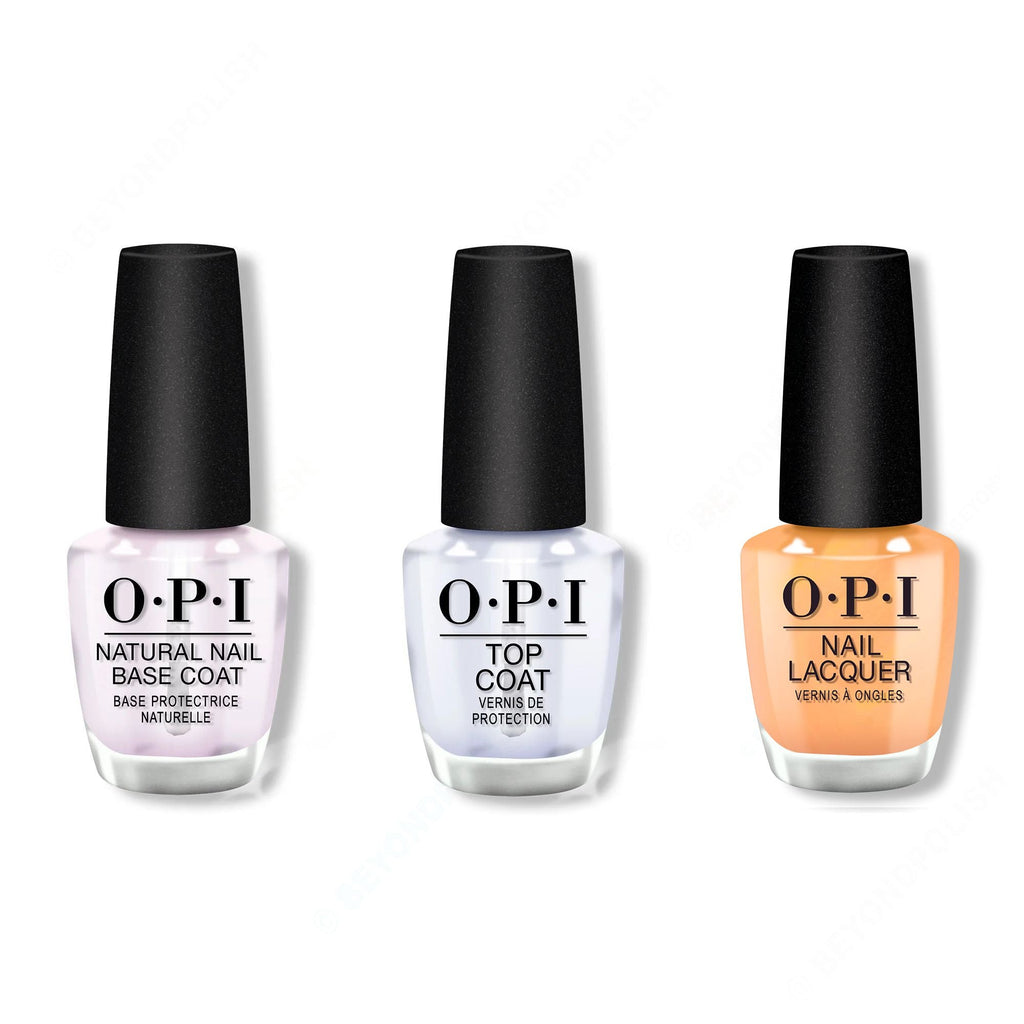 OPI - Nail Lacquer Combo - Base, Top & Beauty School Popout - Long Lasting Formula