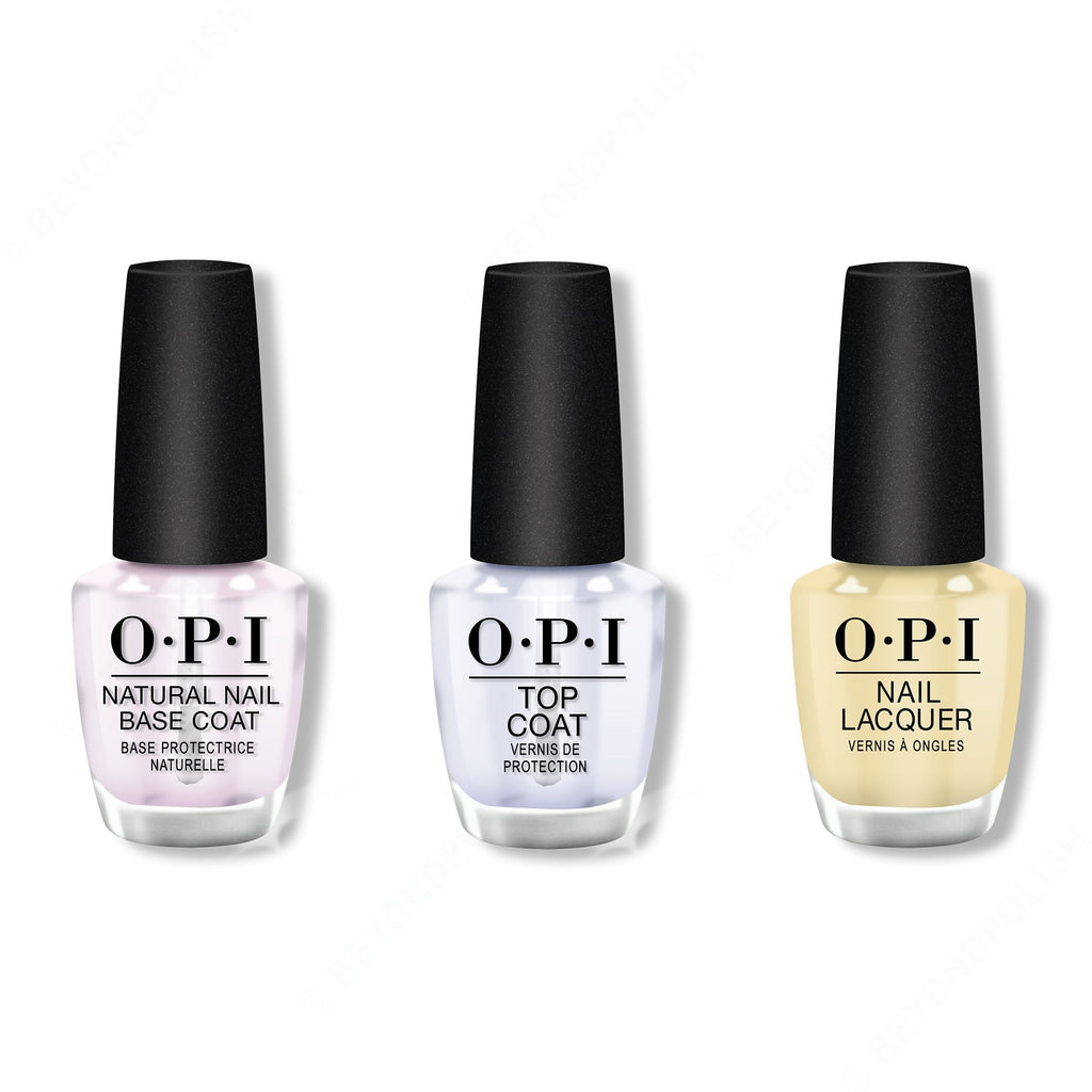 OPI - Nail Lacquer Combo - Base, Top & Bee-hind the Scenes - Long Lasting Formula