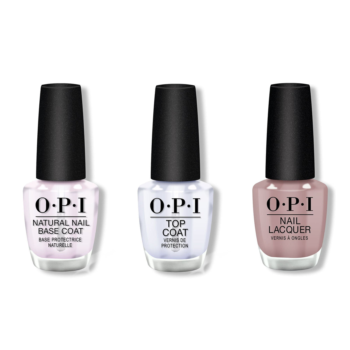 OPI - Nail Lacquer Combo - Base, Top & Berlin There Done That 0.5 oz - Long Lasting Formula