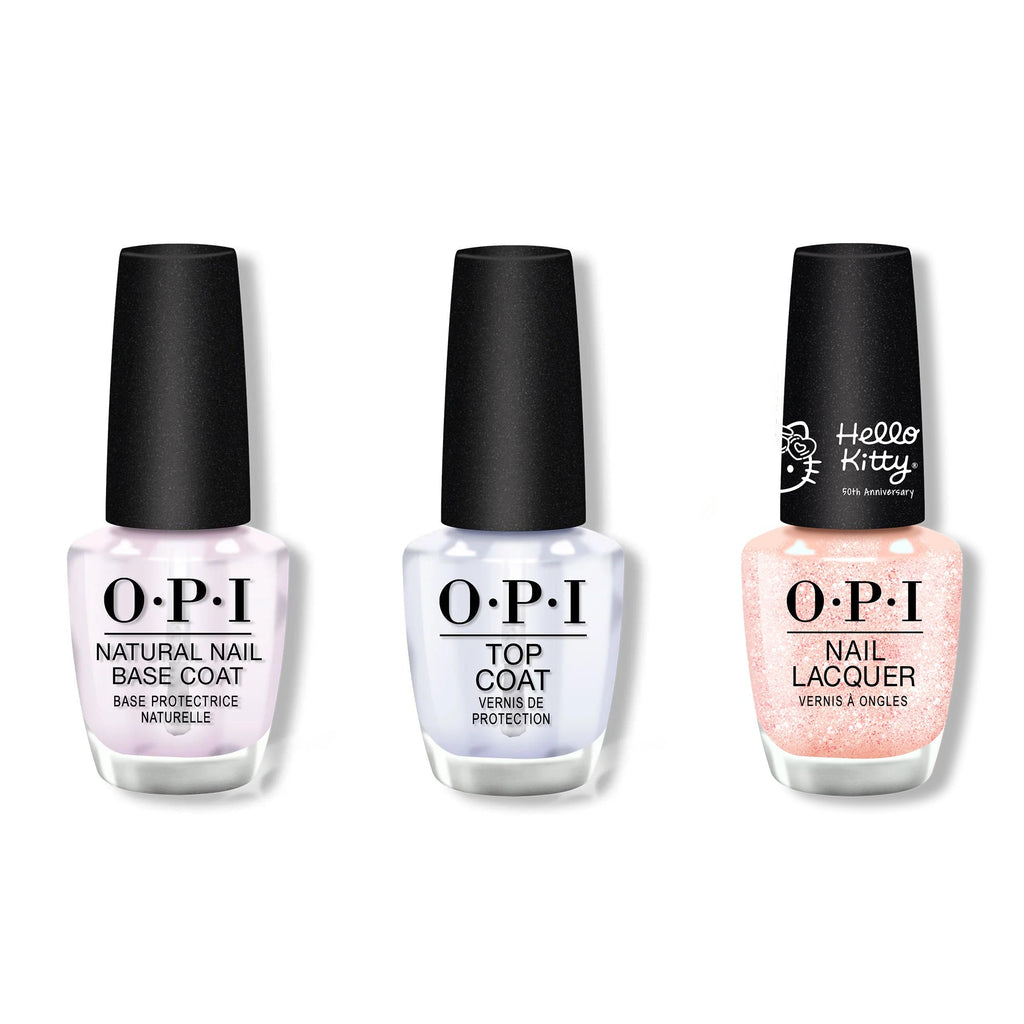 OPI - Nail Lacquer Combo - Base, Top & Big Celebration - Long Lasting Formula