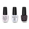 OPI - Nail Lacquer Combo - Base, Top & Black Cherry Chutney 0.5 oz - Long Lasting Formula