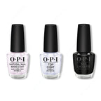 OPI - Nail Lacquer Combo - Base, Top & Black Onyx 0.5 oz - Long Lasting Formula