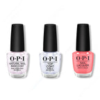 OPI - Nail Lacquer Combo - Base, Top & Bubblegum Goth - Long Lasting Formula