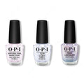 OPI - Nail Lacquer Combo - Base, Top & Case of Glamnesia - Long Lasting Formula