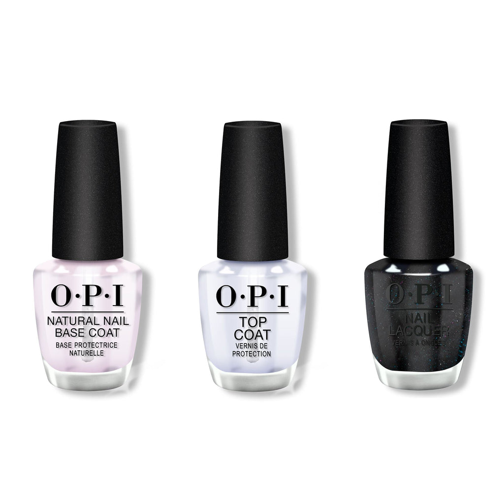 OPI - Nail Lacquer Combo - Base, Top & Cave The Way - Long Lasting Formula
