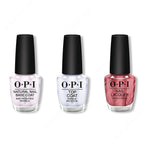 OPI - Nail Lacquer Combo - Base, Top & Chicago Champagne Toast 0.5 oz - Long Lasting Formula