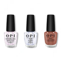 OPI - Nail Lacquer Combo - Base, Top & Chocolate Moose 0.5 oz - Long Lasting Formula