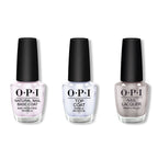 OPI - Nail Lacquer Combo - Base, Top & Chrome Clawz - Long Lasting Formula