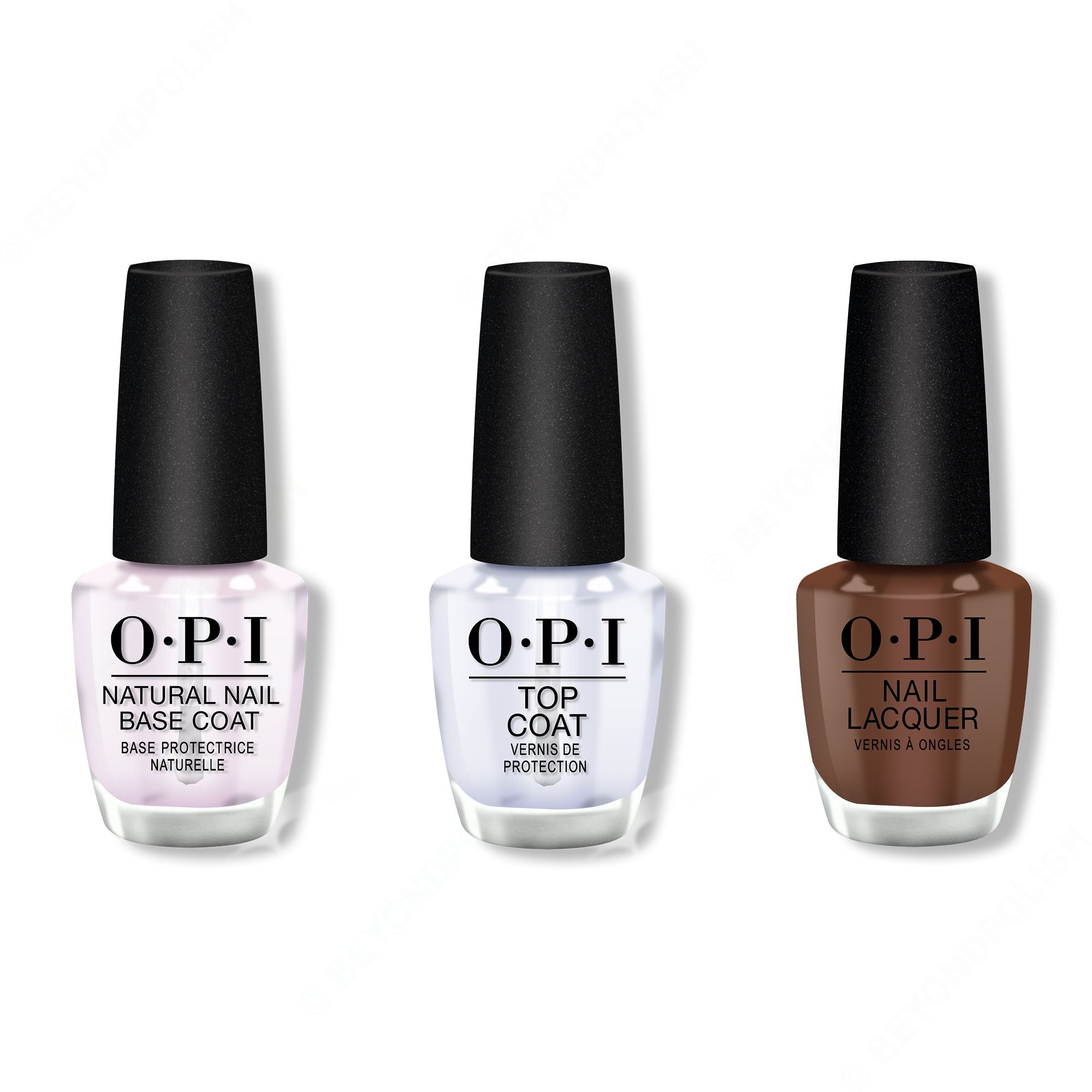 OPI - Nail Lacquer Combo - Base, Top & Cliffside Karaoke - Long Lasting Formula