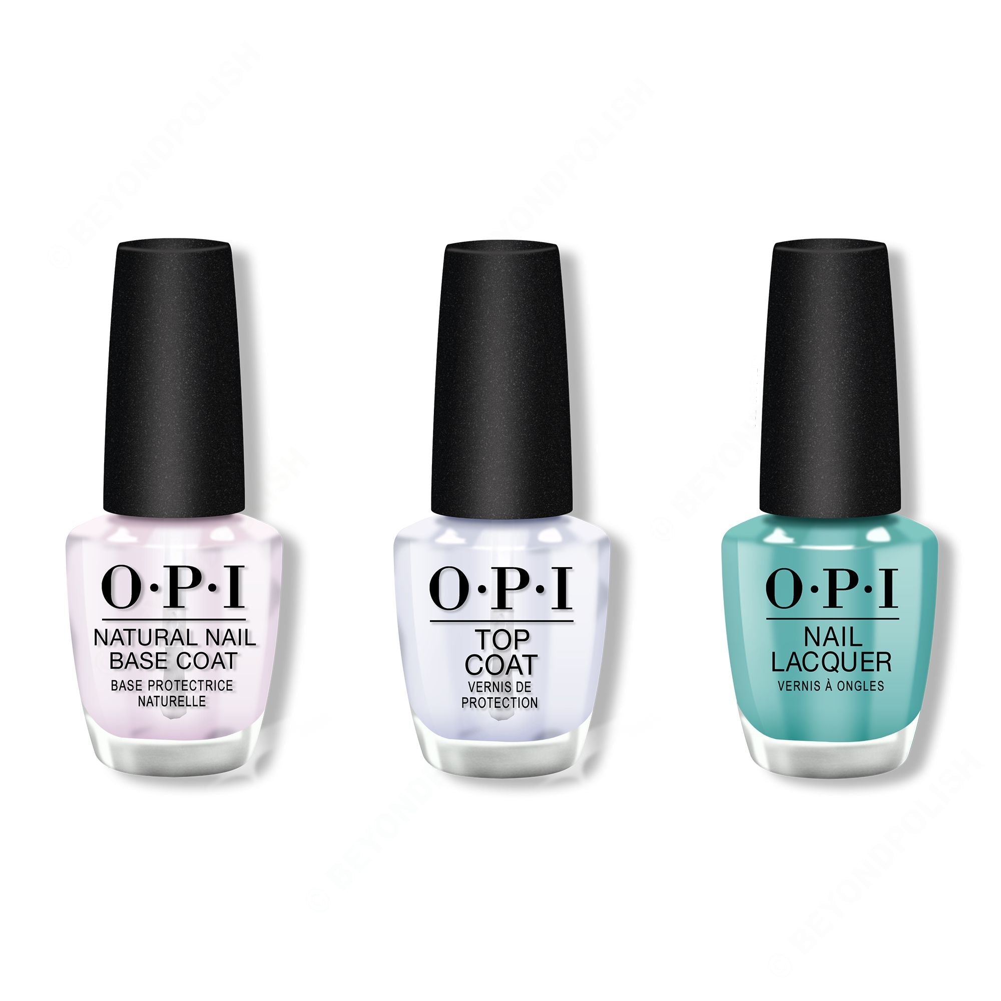 OPI - Nail Lacquer Combo - Base, Top & Closer Than You Might Belem 0.5 oz - Long Lasting Formula