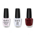 OPI - Nail Lacquer Combo - Base, Top & Complimentary Wine 0.5 oz - Long Lasting Formula
