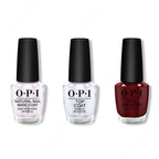 OPI - Nail Lacquer Combo - Base, Top & Complimentary Wine 0.5 oz - Long Lasting Formula
