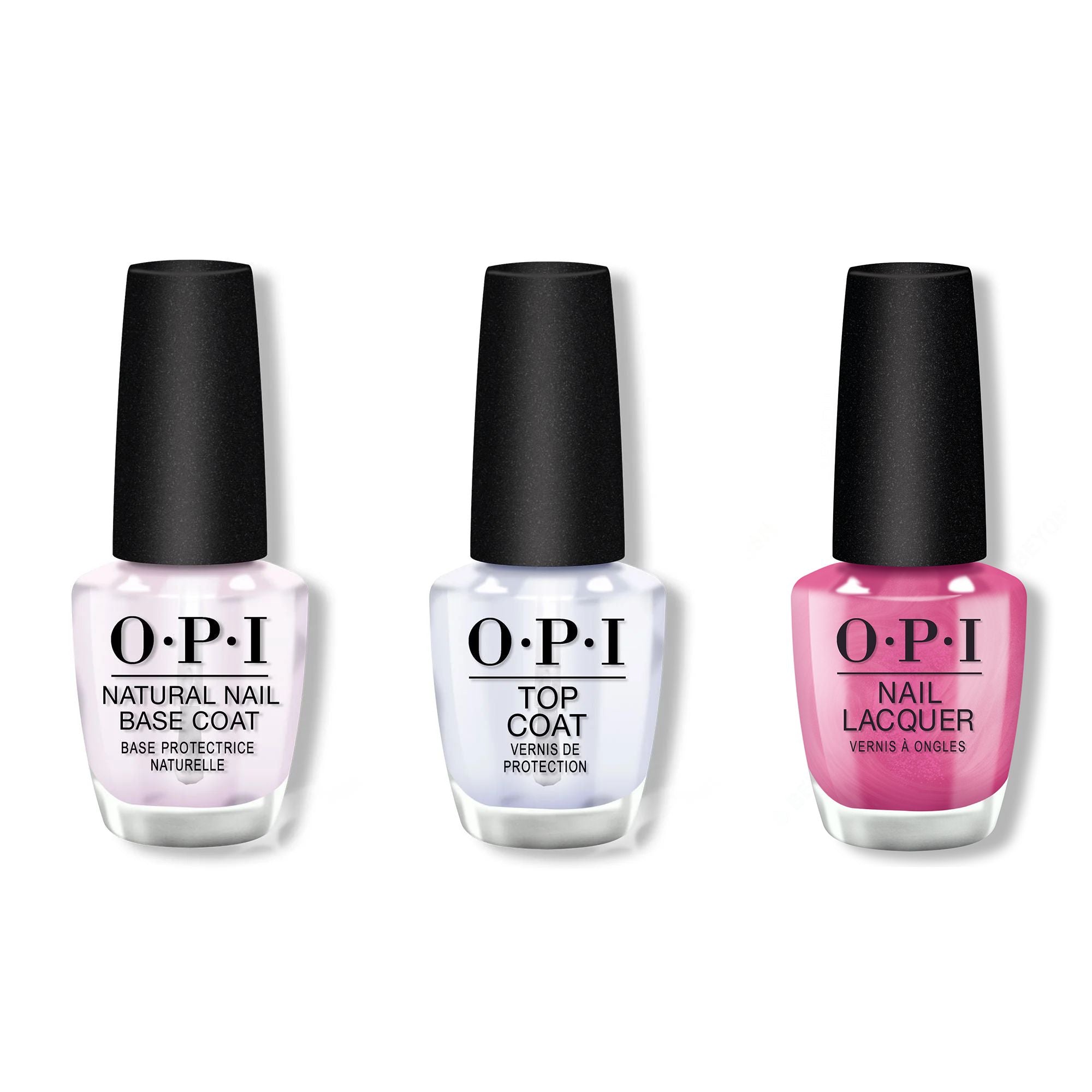 OPI - Nail Lacquer Combo - Base, Top & CosMIC Drop - Long Lasting Formula