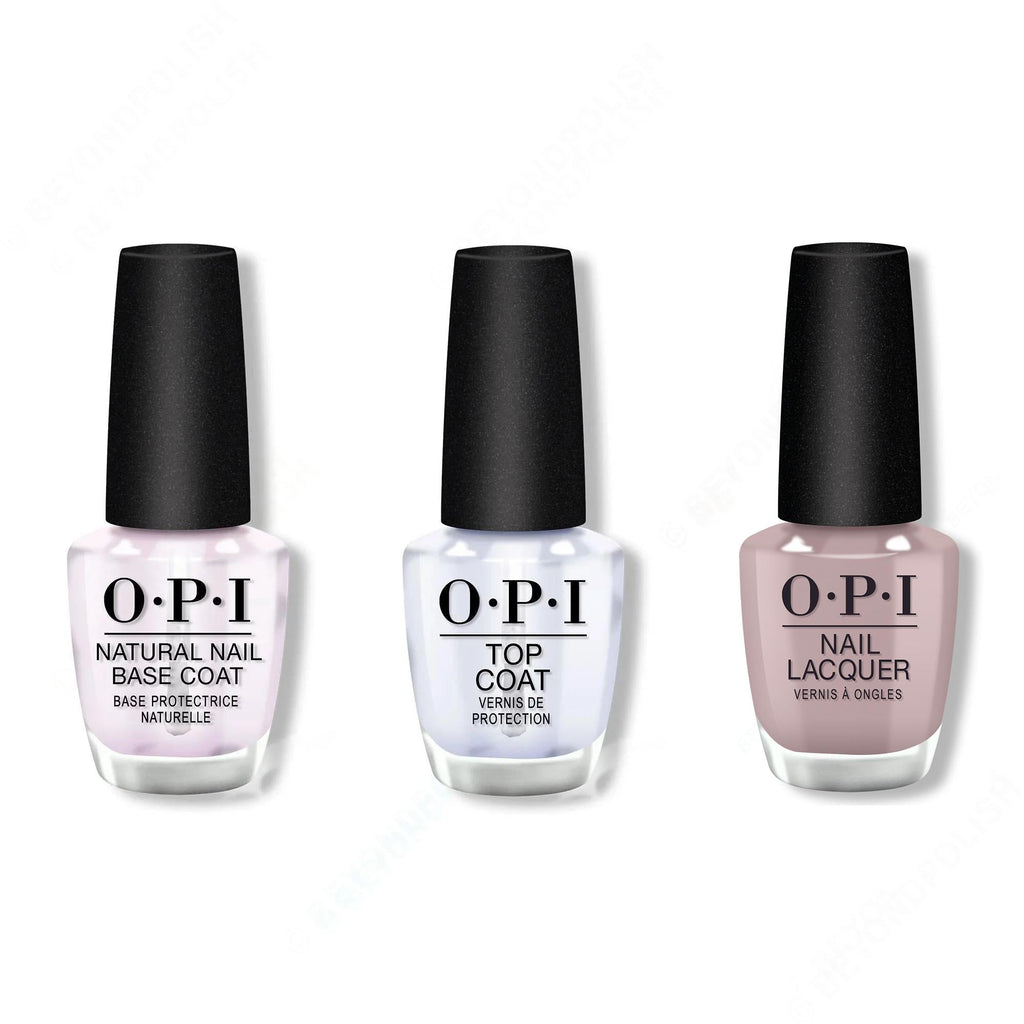 OPI - Nail Lacquer Combo - Base, Top & Crimp and Proper - Long Lasting Formula