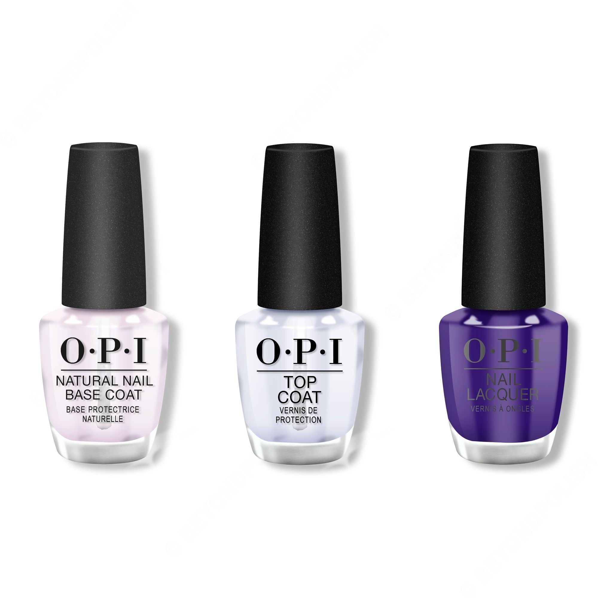 OPI - Nail Lacquer Combo - Base, Top & Do You Have This Color In Stock-Holm 0.5 oz - Long Lasting Formula