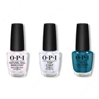 OPI - Nail Lacquer Combo - Base, Top & Drama At La Scala 0.5 oz - Long Lasting Formula