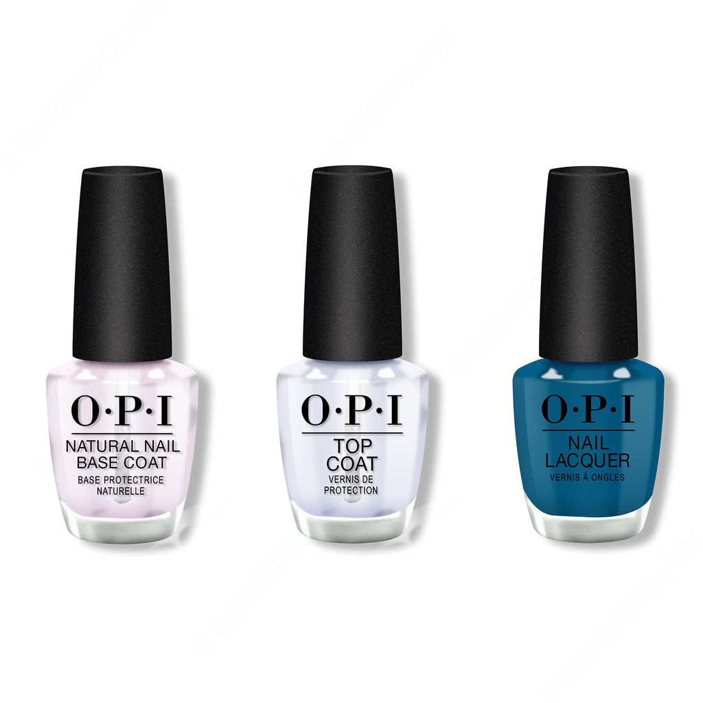 OPI - Nail Lacquer Combo - Base, Top & Duomo Days, Isola Nights 0.5 oz - Long Lasting Formula
