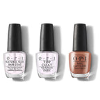 OPI - Nail Lacquer Combo - Base, Top & Endless Sun-ner - Long Lasting Formula