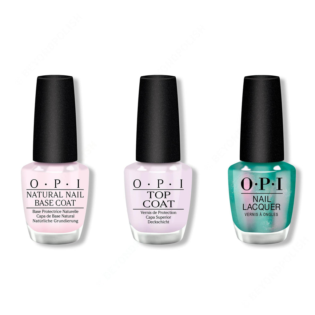 OPI - Nail Lacquer Combo - Base, Top & Feelin' Capricorn-y - Long Lasting Formula