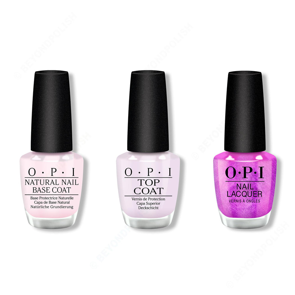 OPI - Nail Lacquer Combo - Base, Top & Feelin' Libra-ted - Long Lasting Formula