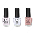 OPI - Nail Lacquer Combo - Base, Top & Flannel Aerobics - Long Lasting Formula