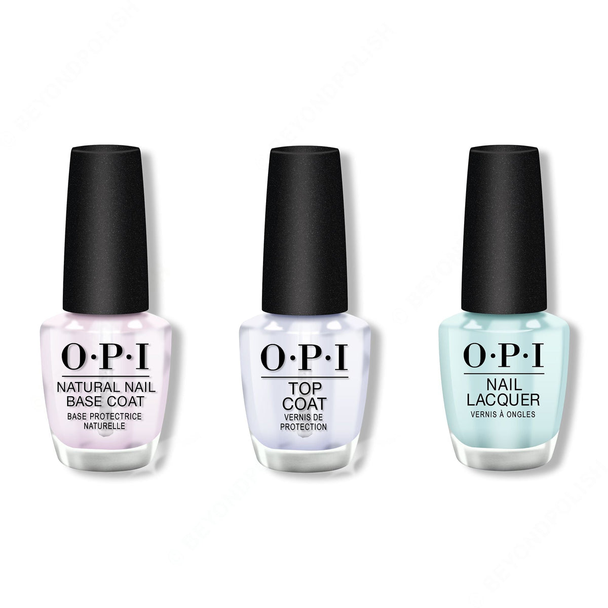 OPI - Nail Lacquer Combo - Base, Top & Gelato on My Mind 0.5 oz - Long Lasting Formula