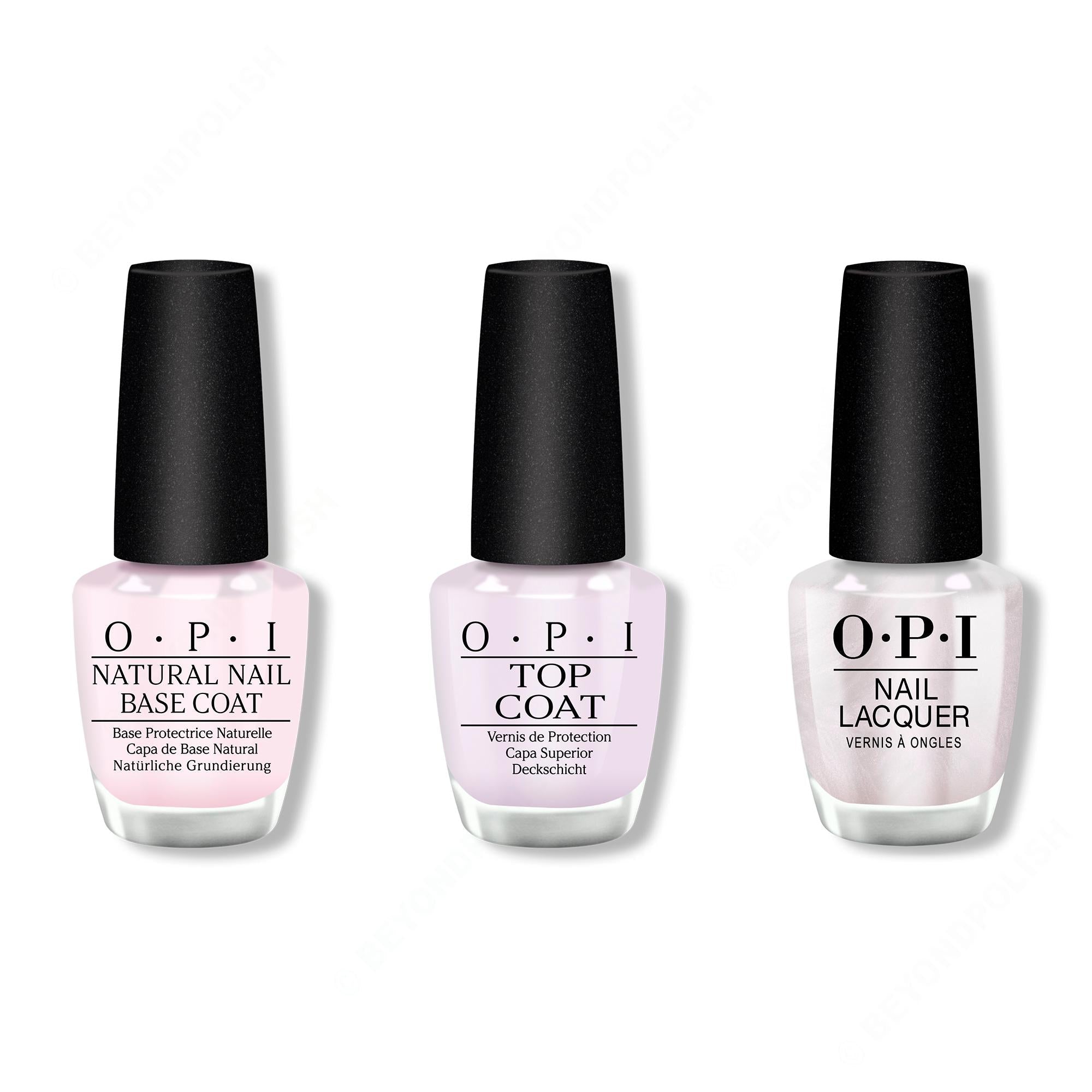 OPI - Nail Lacquer Combo - Base, Top & Gemini And I - Long Lasting Formula