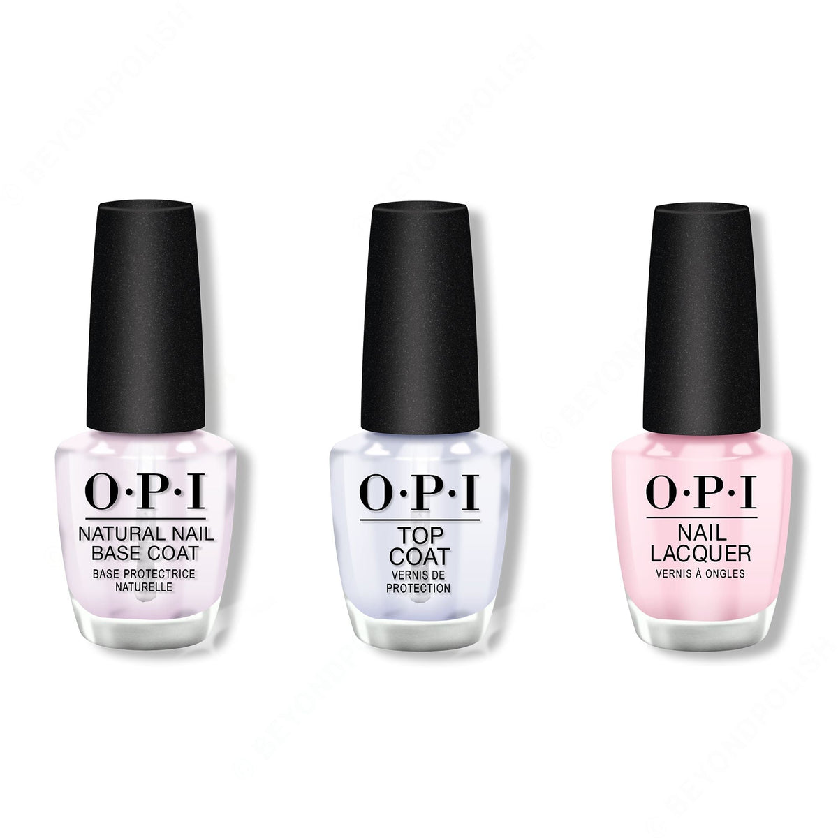 OPI - Nail Lacquer Combo - Base, Top & Getting Nadi On My Honeymoon 0.5 oz - Long Lasting Formula