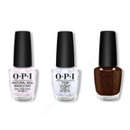 OPI - Nail Lacquer Combo - Base, Top & Grunge Queen - Long Lasting Formula