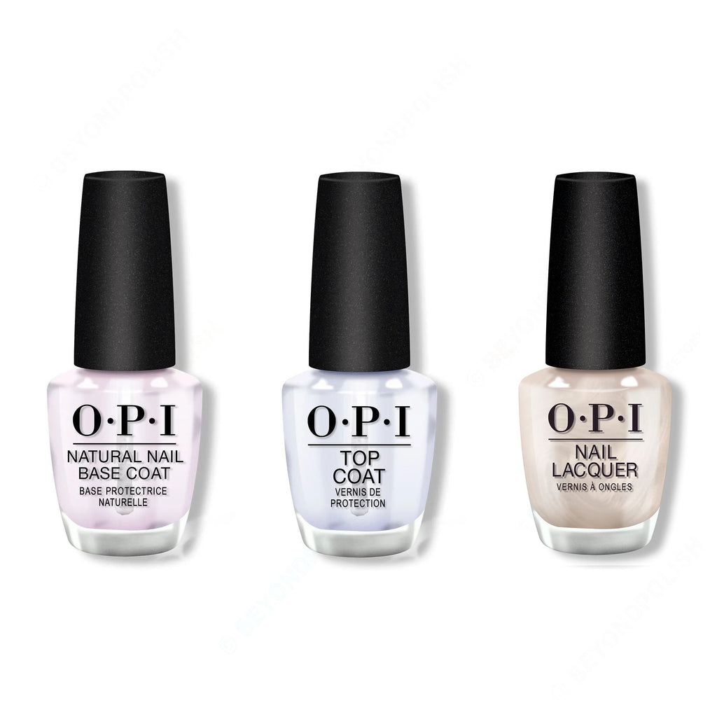 OPI - Nail Lacquer Combo - Base, Top & Hands in the Clouds - Long Lasting Formula