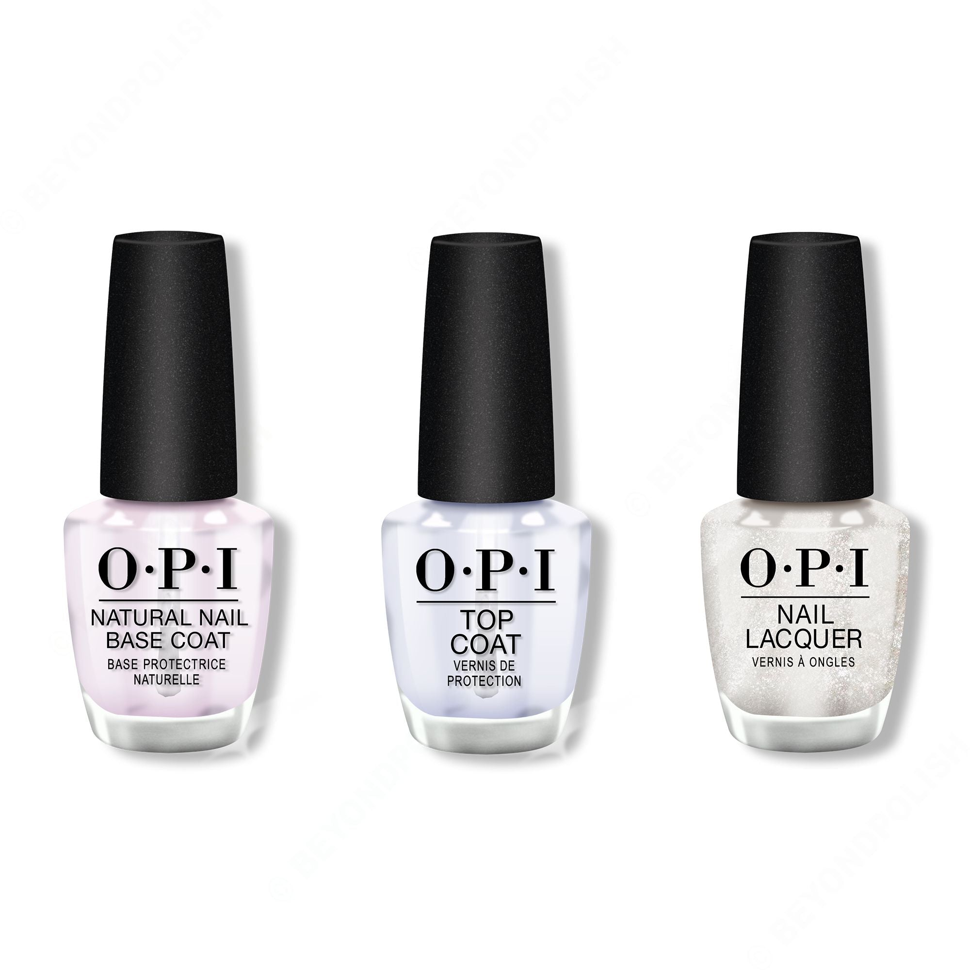 OPI - Nail Lacquer Combo - Base, Top & Happy Anniversary! 0.5 oz - Long Lasting Formula