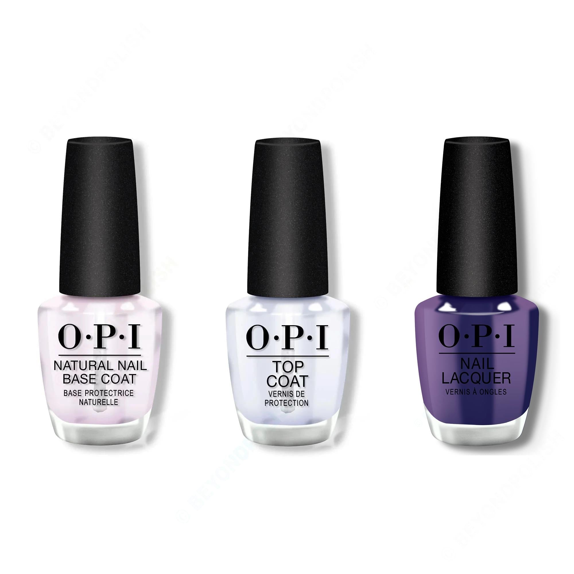 OPI - Nail Lacquer Combo - Base, Top & Havin' a Candy Ol' Time - Long Lasting Formula