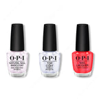 OPI - Nail Lacquer Combo - Base, Top & Heart and Con-soul - Long Lasting Formula