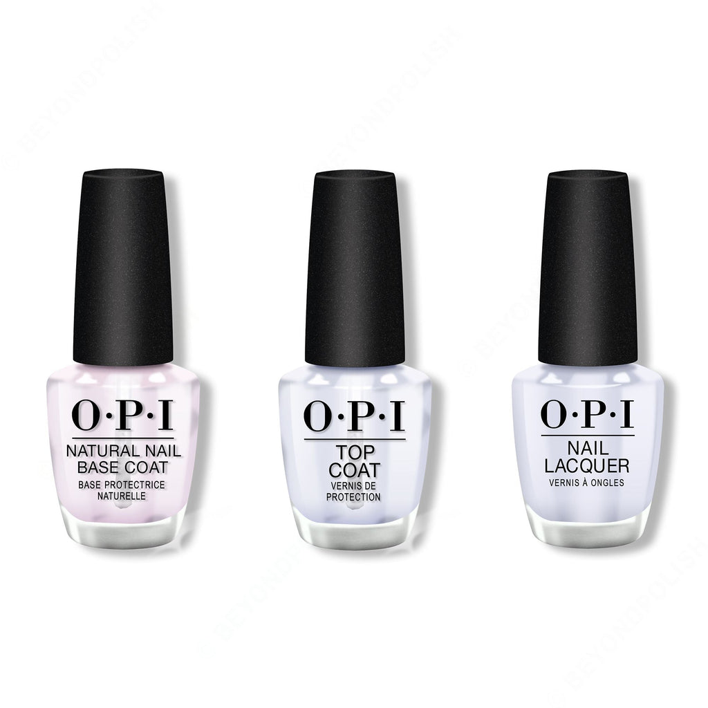OPI - Nail Lacquer Combo - Base, Top & I Am What I Amethyst 0.5 oz - Long Lasting Formula