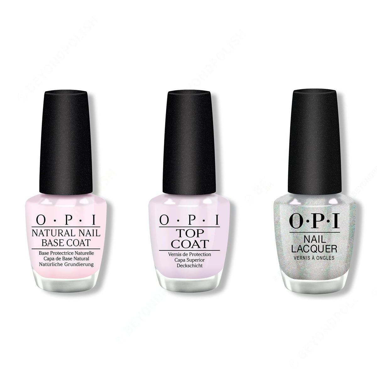 OPI - Nail Lacquer Combo - Base, Top & I Cancer-tainly Shine - Long Lasting Formula