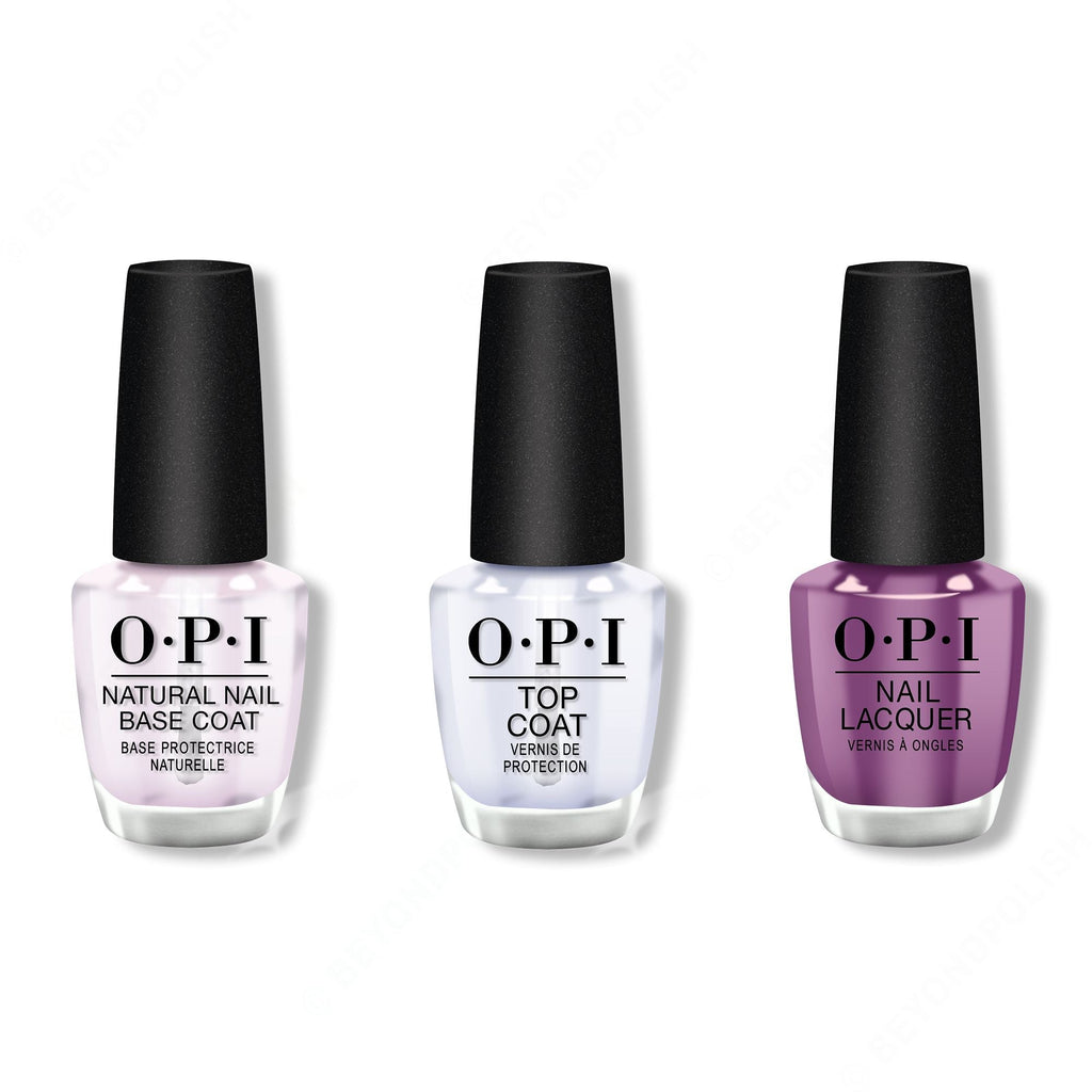 OPI - Nail Lacquer Combo - Base, Top & I Manicure for Beads 0.5 oz - Long Lasting Formula